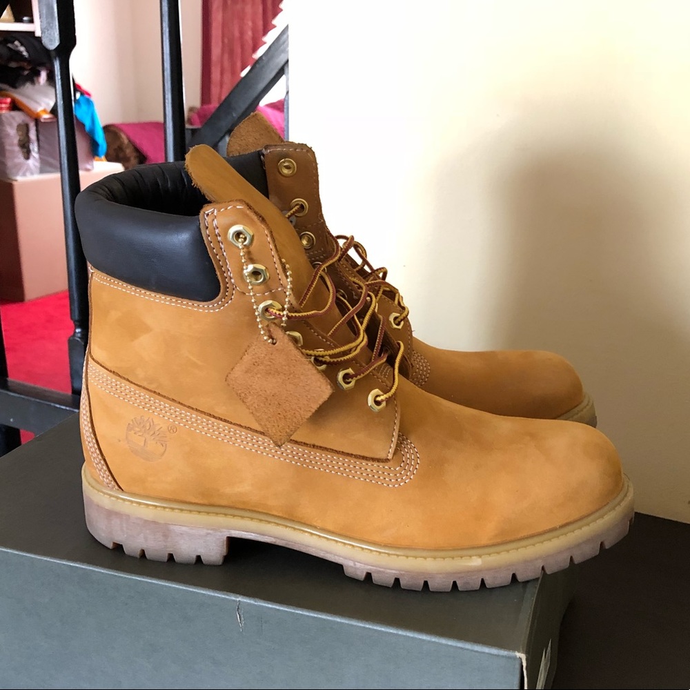Tan Timberlands size 10